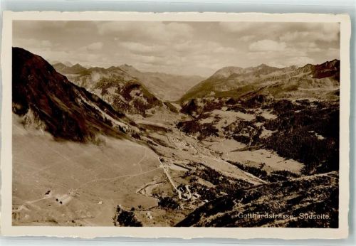St Gotthard Foto AK Strasse Foto Gaberell Südseite