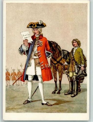 Régiment Suisse de May II Ordonnance de 1728 Militär Schweiz Künstlerkarte
