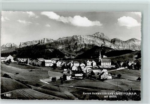 9103 Schwellbrunn - Gesamtansicht mit Säntis