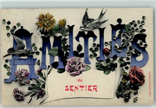 1347 Le Sentier 1908 - Zierkarte