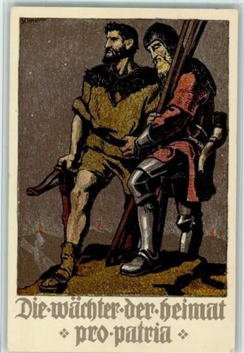 1910 Die Wächter der Heimat - Ganzsache Bundesfeier / Pro Patria Schweiz