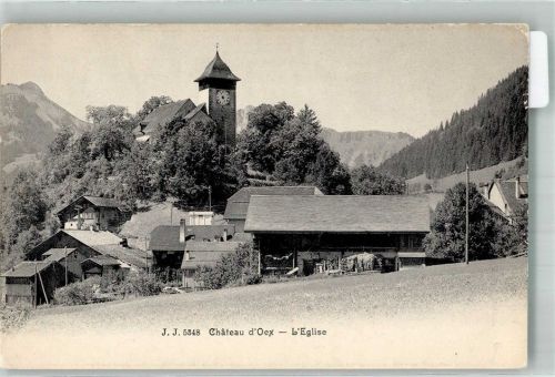 1660 Château-d´Oex Foto AK Kirche