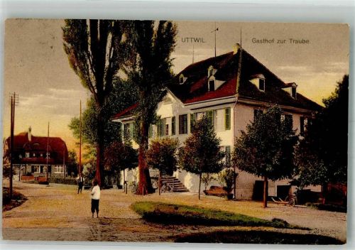 8592 Uttwil 1912 Foto AK Gasthaus zur Traube