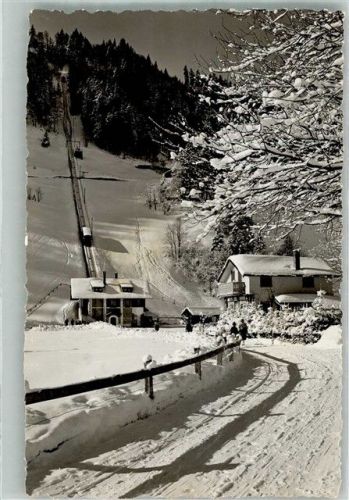 6390 Engelberg 1943 Winter Bergbahn Drahtseilbahn Gerschnialp