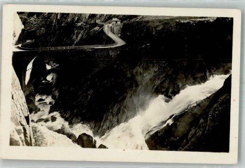 Schöllenen 1934 Foto AK Reußfall Teufelsbrücke