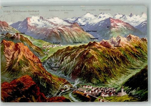 6487 Göschenen 1911 Foto AK Gotthard