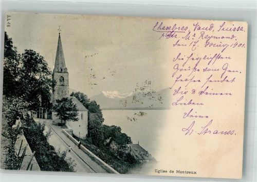 1820 Montreux 1901 Foto AK Kirche