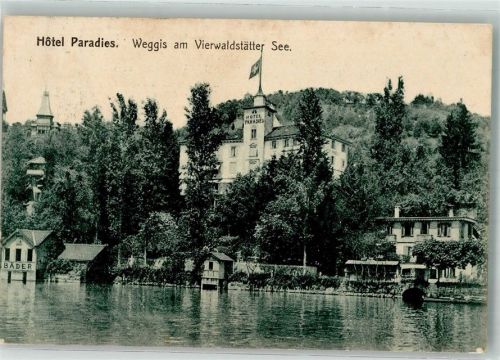 6353 Weggis 1912 Gebrauchsspuren Hotel Paradies