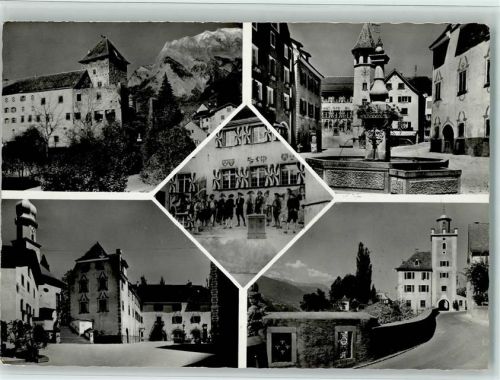 7304 Maienfeld - Das historische Städtchen 5-Bildkarte