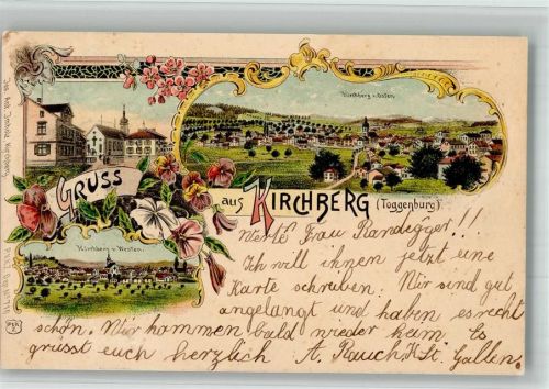 9533 Kirchberg SG 1901 BOAKC Lithographie