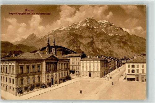 8750 Glarus - Regierungsgebäude Hauptstraße