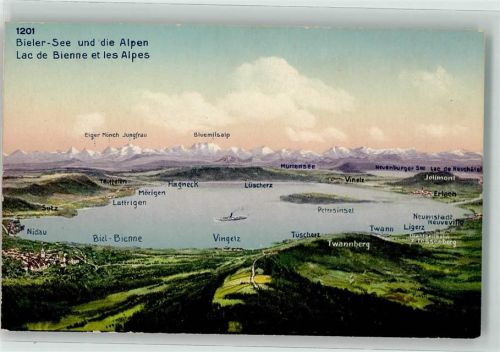 2560 Nidau - Bieler See Landkarte