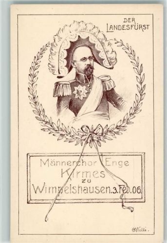 8000 Zürich 1906 - Männerchor Enge Kirmes Wimpelshausen sign. Welli