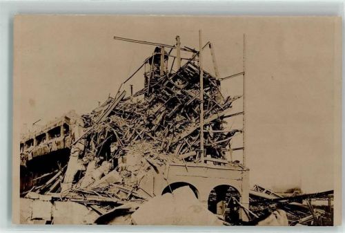 4144 Arlesheim Privatfoto AK Fabrikbrand Ort handschriftlich