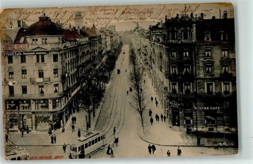 8000 Zürich 1907 - Bahnhofstrasse Tram