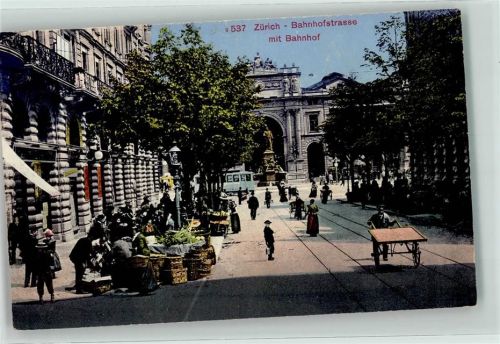 8000 Zürich - Bahnhofstrasse Bahnhof Marktszene