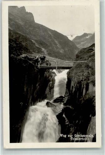 6487 Göschenen 1939 Foto AK Tobelbrückli Weg zur Göschenenalp