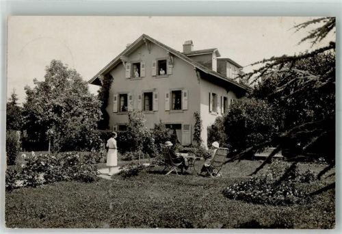1260 Nyon 1939 Foto AK Les Glycines Bahnpost Zug 13