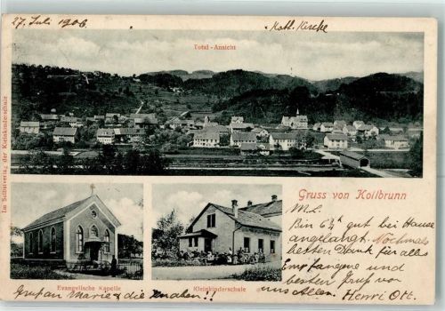 8483 Kollbrunn 1906 - Ev. Kapelle Kleinkinderschule
