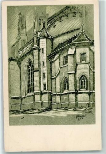 3000 Bern Berne Künstlerkarte Münster signF. Stauffer Zeichnungen von Schülern des städt. Gymnasiums Schulreisefonds