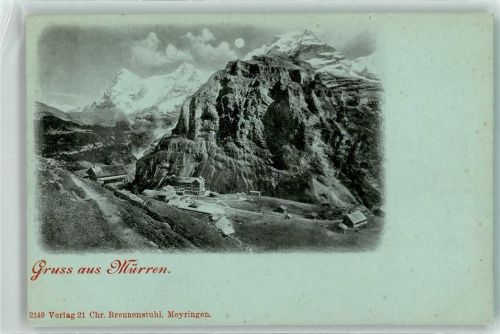3825 Mürren Mondschein Eiger Mönch