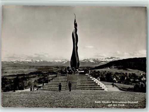 8127 Forch - Gasthof Krone Kant. Zürcher Wehrmänner-Denkmal auf der Forch