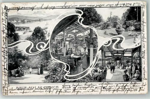 8000 Zürich 1910 Gebrauchsspuren Baur au Lac