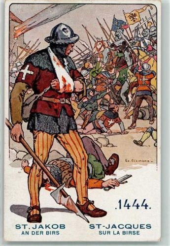 St. Jakob an der Birs - Schweizer Soldat im Laufe der Jahrhunderte Militär Schweiz 1917 Künstlerkarte