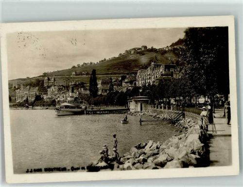 1820 Montreux - Quai Anlegestelle Raddampfer