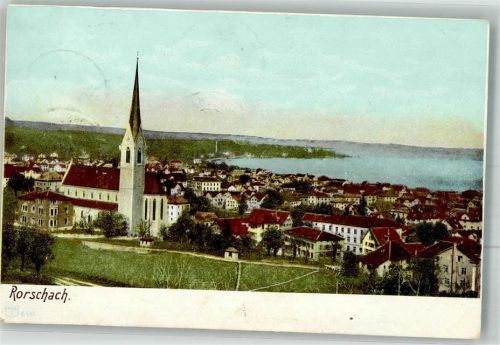 9400 Rorschach 1902 Foto AK Kirche
