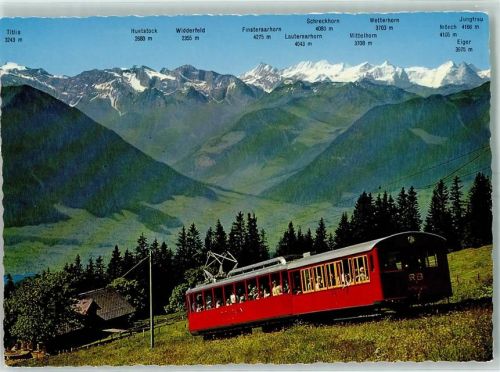 6354 Vitznau - Rigi Bahn mit den Berner Alpen