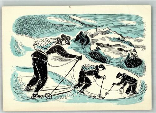 Gebrauchsspuren Jugendaktionen des Ski-Verbandes Künstlerkarte