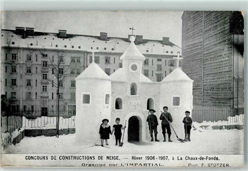 2300 La Chaux-de-Fonds 1906 - Concours de Constructions de Neige Hiver