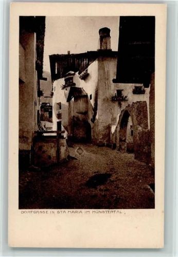 7536 Sta. Maria Val Müstair - Dorfgasse in Sta. Maria im Münstertal