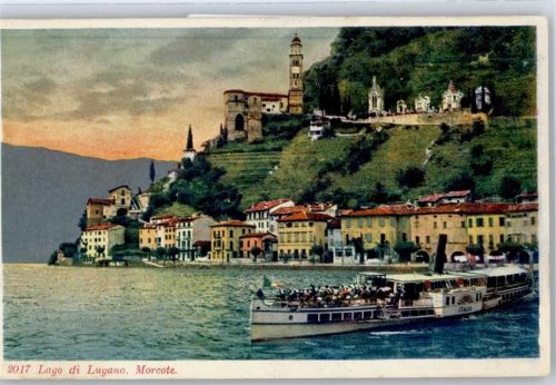 6900 Lugano Künstlerkarte Dampfer Italia