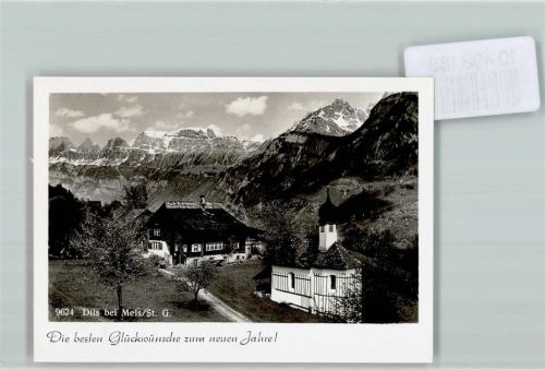 8887 Mels FOTO KEINE AK Foto 10cm x 7cm Neujahrswünsche Kirche Dils