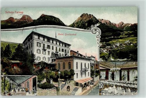7553 Tarasp Gebrauchsspuren Hotel Quellenhof Schuls