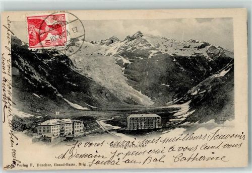 Rhonegletscher 1909 - Hotel Belvedere
