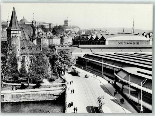 8000 Zürich - Neue Perronhallen Kopfperron 1933 Straßenbahn
