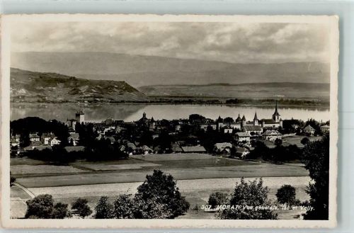 3280 Murten Morat 1939 - Vue generale lac et Vully