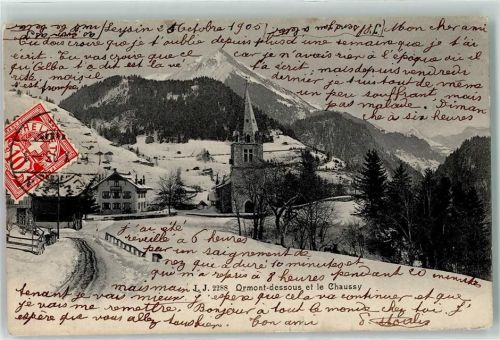 1863 Cergnat Ormont-Dessous 1905 - Winter et le Chaussy