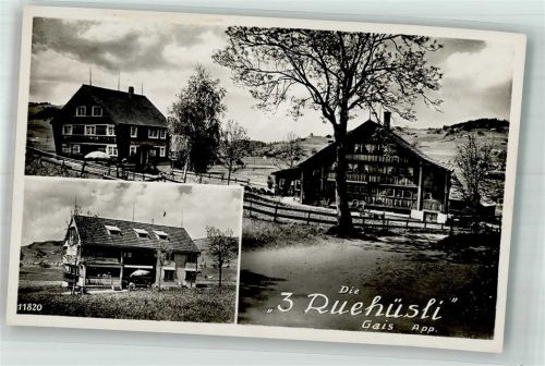 9056 Gais 1946 Foto AK Pension die 3 Ruhehüsli
