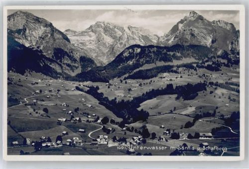 9657 Unterwasser - Gesamtansicht, Säntis, Schafberg