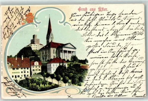 8610 Uster 1901 - Kirche und Schloss