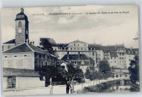 2900 Porrentruy Pruntrut - Kirche, Brücke