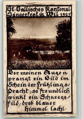 9500 Wil SG - St. Gallisches Kantonal Sängerfest 1925
