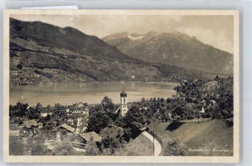 6072 Sachseln - See, Kirche, Gesamtansicht