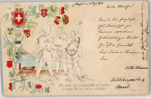 1901 Prägedruck Wappen