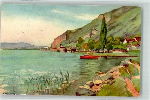 1255 Veyrier Sierne Künstlerkarte sign. Portier