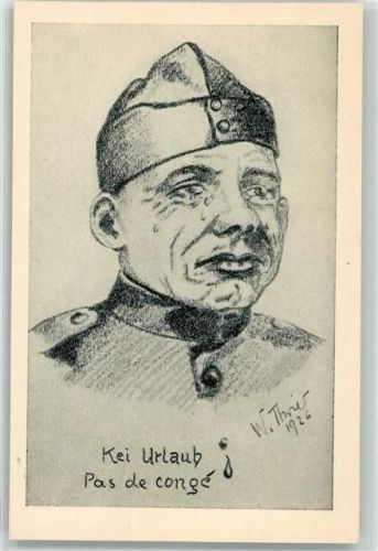 Soldaten Karikatur Humor sign. W. Thrier Militär Schweiz Künstlerkarte